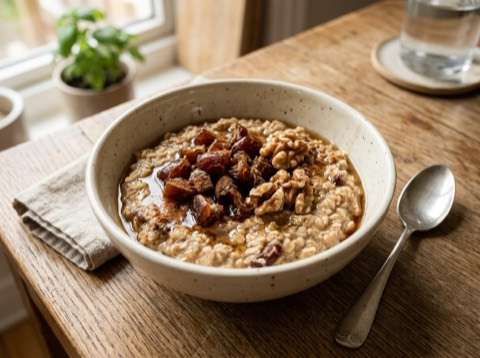 Spiced Oatmeal with Dates