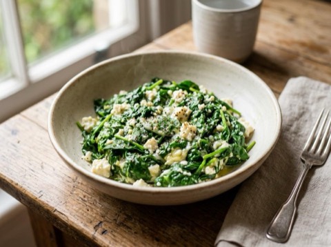 Spinach and Feta Omelette Filling