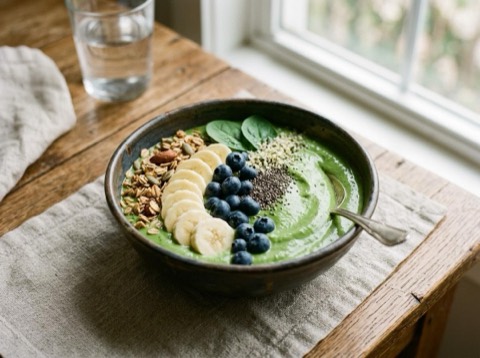 Spinach and Tofu Smoothie Bowl