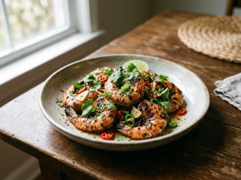 Thai Grilled Shrimp with Lime