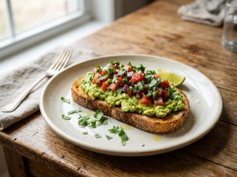 Toaster Oven Avocado Toast with Salsa