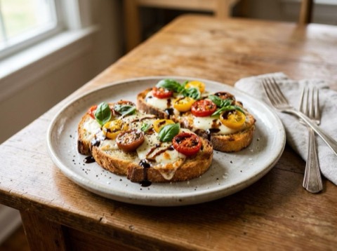 Toaster-Oven Caprese Toast