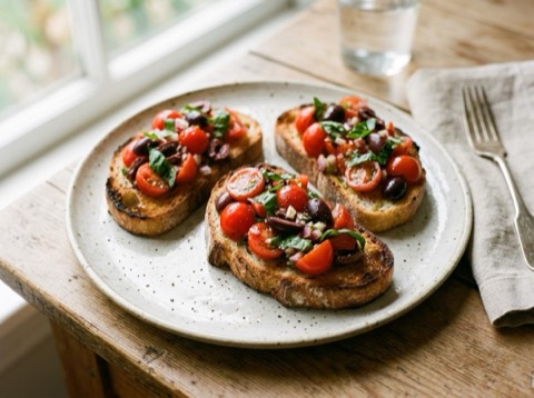 Tomato and Olive Bruschetta