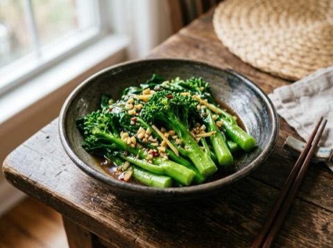 Vegan Chinese Broccoli with Garlic Sauce