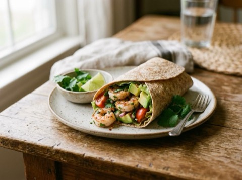 Zesty Shrimp and Avocado Wrap